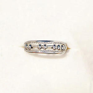 Anillo de Plata T0804 con Bola, Diseño Minimalista, Unisex, para Uso Diario, Anillos Finos - Product Image 5