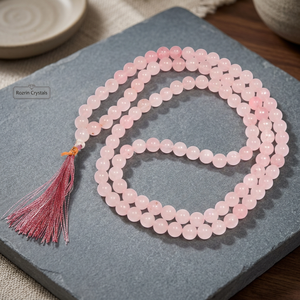 โรสควอตซ์จาก Jap Mala-rozrincrincrystals.com แหล่งกำเนิดกูร์การัต ธีมพุทธศาสนา |   ราคาถูก - Product Image 3