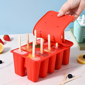 แม่พิมพ์ไอศกรีมทำเองสำหรับเด็ก แม่พิมพ์ซิลิโคนแบบแท่ง ทำไอศกรีมที่บ้าน อุปกรณ์ทำไอศกรีมแท่ง กล่องทำไอติมแท่ง - Product Image 2