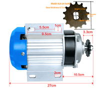 Moteurs sans balais à courant continu de vélo électrique à couple élevé 48V 60V 1000W pour le kit de moteur d'entraînement moyen de cyclisme urbain