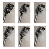 Système de douche à panneau en verre intelligent, construction en cuivre, affichage LED, double fonction pluie et massage