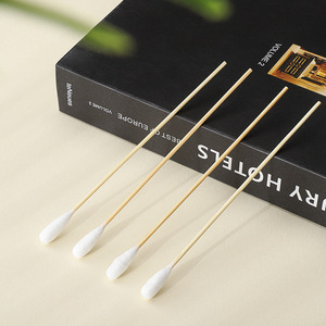 Hisopos de algodón Bonson con palo de bambú de 6 pulgadas para el cuidado dental, de oídos y ojos de perros, paquete de 200. - Product Image 2
