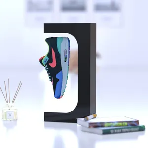 RGB Light Customize Magnetic Levitating Floating Shoe Advertisement Display Stand With Remote Controller