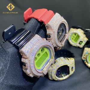 인기 남성 야외 활동 시계 아이스 아웃 힙합 쥬얼리 925 실버 VVS D 모이사나이트 다이아몬드 베젤 프리미엄 스포츠 시계 - Product Image 4