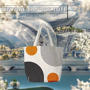 Bolsa de Lona con Estampado Personalizado Vintage Estético, Linda Bolsa de Compras para Mujer, Regalo, Tamaño Mediano - Product Image 2