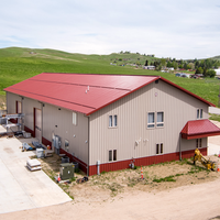 Almacén de Estructura de Acero de 1000-2000 m², Edificio de Almacenamiento Modular Prefabricado de Techo Abierto