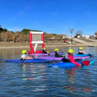 PRO Polo Kayak Gonflable Sport Aquatique Multijoueur Course Gonflable Paddle Compétition Lac