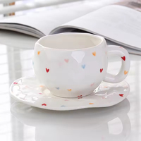 Ensemble de tasses en céramique modernes faites à la main 300 ml, motif zen asiatique peint à la main, compatibles lave-vaisselle, pour café, décoration intérieure, cadeau de fête