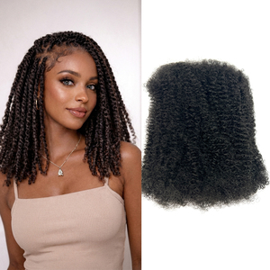 <span class=keywords><strong>Cheveux</strong></span> Remy de Luxe <span class=keywords><strong>Afro</strong></span> Crépus Bouclés en Vrac pour Tresses et Locs 50g - Product Image 6