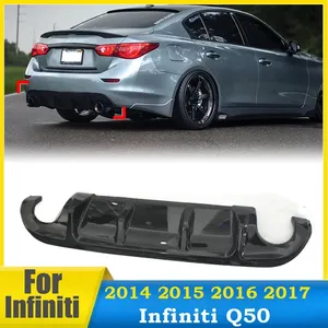 Pour Q50 2014 2015 2016 2017 Diffuseur arrière, Lame de pare-chocs, Spoiler, Protection, Pièces automobiles modifiées, Kits de carrosserie, Modification - Product Image 1