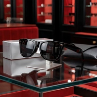 Gafas de Sol Plegables con Armazón de TR90 de Diseño, Lentes de Vidrio de Alta Calidad, Ligeras, Duraderas, Cómodas, Protección UV400 para Exteriores