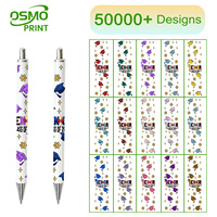 Autocollants UV DTF personnalisés en gros OSMO Factory, petits autocollants enveloppants pour stylos, plus de 5000 designs, transfert UV pour stylos gel et stylos à bille