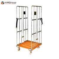 Chariot à roulettes en acier métallique pour entrepôt industriel personnalisé, durable, à double face