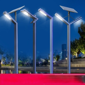 Lampadaire tout-en-un de lumière de route de jardin LED de profil en aluminium étanche IP65 avec l'alimentation d'énergie solaire pour l'usage extérieur - Product Image 4
