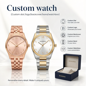 Montre à quartz personnalisée avec logo privé, cadran arabe, montre de luxe pour femmes, étanche, personnalisation d'éléments arabes - Product Image 6