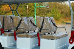 <span class=keywords><strong>Voiture</strong></span> de tourisme multifonctionnelle de 23 places convertible classique bleue et blanche à batterie au plomb sans entretien et à nouvelle énergie - Product Image 6