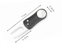Outil de réparation de divots de golf Pop-up Switchblade avec marqueur de balle magnétique