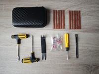 Kit de réparation rapide de pneus tubeless – Ensemble d'insertion de mèches – Kit de réparation d'urgence de pneus crevés pour voiture (Duplex)