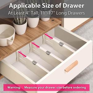 Bedroom Bathroom Kitchen Injection <b>Plastic</b> Adjustable Expandable Clothes <b>Drawer</b> Divider Organizer Separators - Product Image 2