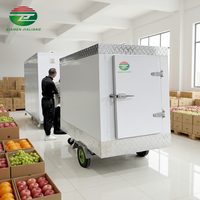 Remorque chambre froide portable sur mesure avec compresseurs Daikin/Frascold, refroidissement par air, télécommande, haute productivité, tailles personnalisées
