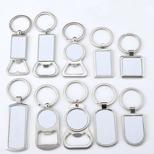 Porte-clés en métal vierges pour sublimation, ouvre-bouteille, breloques personnalisables, impressions laser de photos, vente en gros - Product Image 2