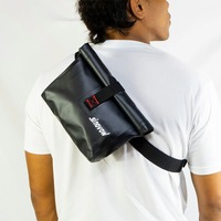 Sac de taille noir pour moto Sac de taille imperméable à l'eau pour motocross Sac de nuit réfléchissant pour moto Léger