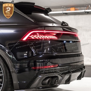 Điều chỉnh để ở phong cách phía trước môi sương mù đèn bóng râm rộng Fender phần mở rộng phía sau khuếch tán khô sợi Carbon body Kit cho Audi rsq8 BodyKit - Product Image 5