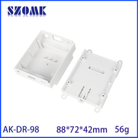 Caja de Montaje en Pared para Gateway Inalámbrico con Bloque de Terminales para Riel DIN de Alta Calidad, 88*72*71mm, Carcasa Electrónica de Plástico para Riel DIN
