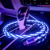 Cable de Carga Magnético 3 en 1 con Luz LED Fluida para Computadora