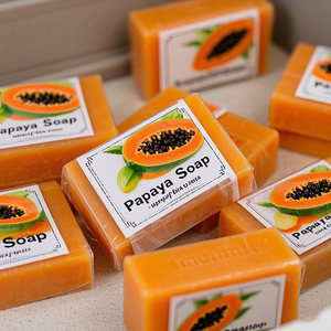 Vente en gros de savon à l'acide kojique à la papaye dissolvant de points noirs vitamine C anti-acné éclaircissement de la peau - Product Image 5