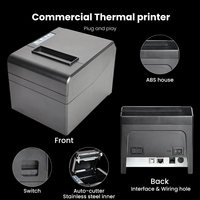 Printer Thermal Langsung 80mm 203dpi untuk Katering, Dapur, Retail, Supermarket & Hotel POS, Port USB & LAN, Ready Stock
