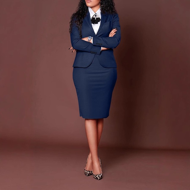 Women Matching Set Wholesale High-quality Women's Suits Office Women's Business Long Sleeved Suits Short Skirt Two-piece Sets