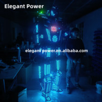 Costumes de danse robot led RGB Stilts Walker Costume de robot led Costume de robot lumineux adulte pour discothèque
