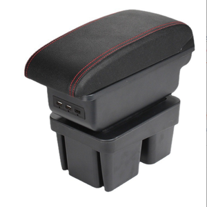 <span class=keywords><strong>Allemagne</strong></span> Voiture Double Couches Glissière USB design pu cuir accoudoir de voiture console box pour <span class=keywords><strong>VW</strong></span> golf 4 - Product Image 6