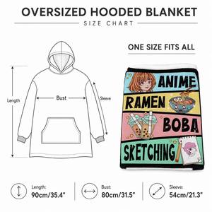 Coperta con Cappuccio Anime Ramen Boba all'Ingrosso, Vestibile, Taglia Unica, Polsini Elastici, Tasca Grande, Regalo al Dettaglio - Product Image 6