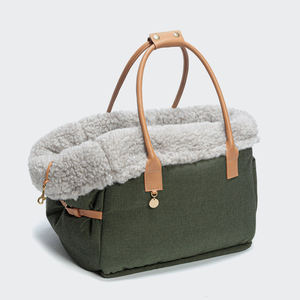 Lüks köpek taşıyıcı çanta cabrio çanta güvenli taşıma için takviyeli tabanı ile şık küçük köpek taşıyıcı - Product Image 2