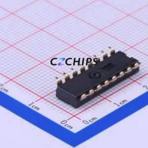 DMR-08-V-T/R DIP Switch SMD-16P,6.2x21.3mm Switch Flat Toggle, Groove Type Single Pole Single Throw 8 2.54mm - Product Image 2
