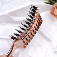 Manche en plastique, personnalisé, 3 pièces, pour coiffure, design creux magique, côtelette de rechange, peigne démêlant brosse à cheveux