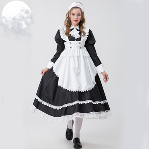 Uniforme giapponese a maniche lunghe bianco e nero bel vestito britannico maggiordomo classico Costume Cosplay da cameriera - Product Image 1