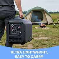 Generador Inverter Portátil Silencioso de Combustible Dual (Gasolina) con Motor de 4 Tiempos de 223cc, Enfriado por Aire, Arranque Automático, 120V 50/60Hz, Ligero, 56dB