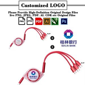 Wholesale Promotion Universal Retractable Gift <b>3</b> in 1 Multiple <b>Usb</b> Charging Charger <b>Cable</b> With Custom Logo - Product Image 3