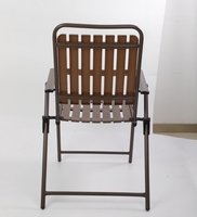 Mobilier d'extérieur Chaise pliable pliable en acier Table en verre Ensemble de table de chaise de salle à manger pliable pour le jardinage en plein air