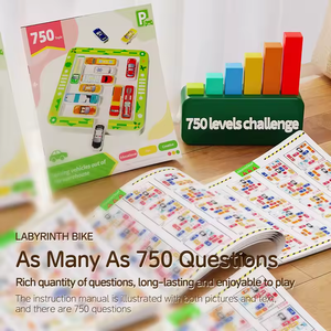 LEZA BABY Huarong strada logica sfida educativo per bambini gioco da tavolo con giocattolo di plastica per il pensiero logico regalo perfetto - Product Image 5