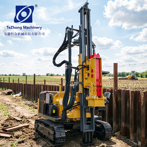 Machine photovoltaïque tout-en-un pour le forage et le vissage de pieux |   Hauteur de travail de 5,5 m |   Moteur de pompe à moteur |   Haute efficacité |   Personnalisable - Product Image 1