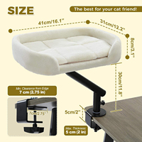 Hamac de bureau rotatif à 360° pour chat, réglable en hauteur, moderne et luxueux, avec housse amovible et lavable pour petit chat