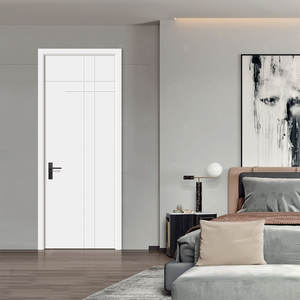 ประตูไม้เนื้อแข็งคุณภาพสูง ดีไซน์เซี่ยงไฮ้รุ่นล่าสุด รุ่น B1015  พร้อมฉนวนกันเสียง สไตล์วิคตอเรียน เหมาะสำหรับห้องนอน ห้องนั่งเล่น และโรงแรม - Product Image 1