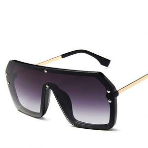 Gafas de Sol Cuadradas Retro Modernas con Logotipo Personalizado para Hombre y Mujer, Lentes de Una Pieza Extra Grandes con Protección UV400 - Product Image 6