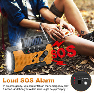 Panneau solaire haute efficacité, Power Bank à manivelle, faible MOQ, expédition rapide, <span class=keywords><strong>radio</strong></span> d'urgence solaire à manivelle pour le camping en forêt - Product Image 5