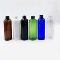 Etiqueta Personalizada Multicolor, Botellas de Loción de Plástico PET de 100ml-500ml con Tapa de Rosca, Disco Dorado, Forma Cilíndrica, Impresión por Serigrafía