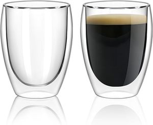 12oz 350ml all'ingrosso <span class=keywords><strong>vetro</strong></span> borosilicato trasparente <span class=keywords><strong>caffè</strong></span> tè Latte Cappuccino tazza <span class=keywords><strong>doppio</strong></span> strato tazze di <span class=keywords><strong>vetro</strong></span> senza manico - Product Image 3